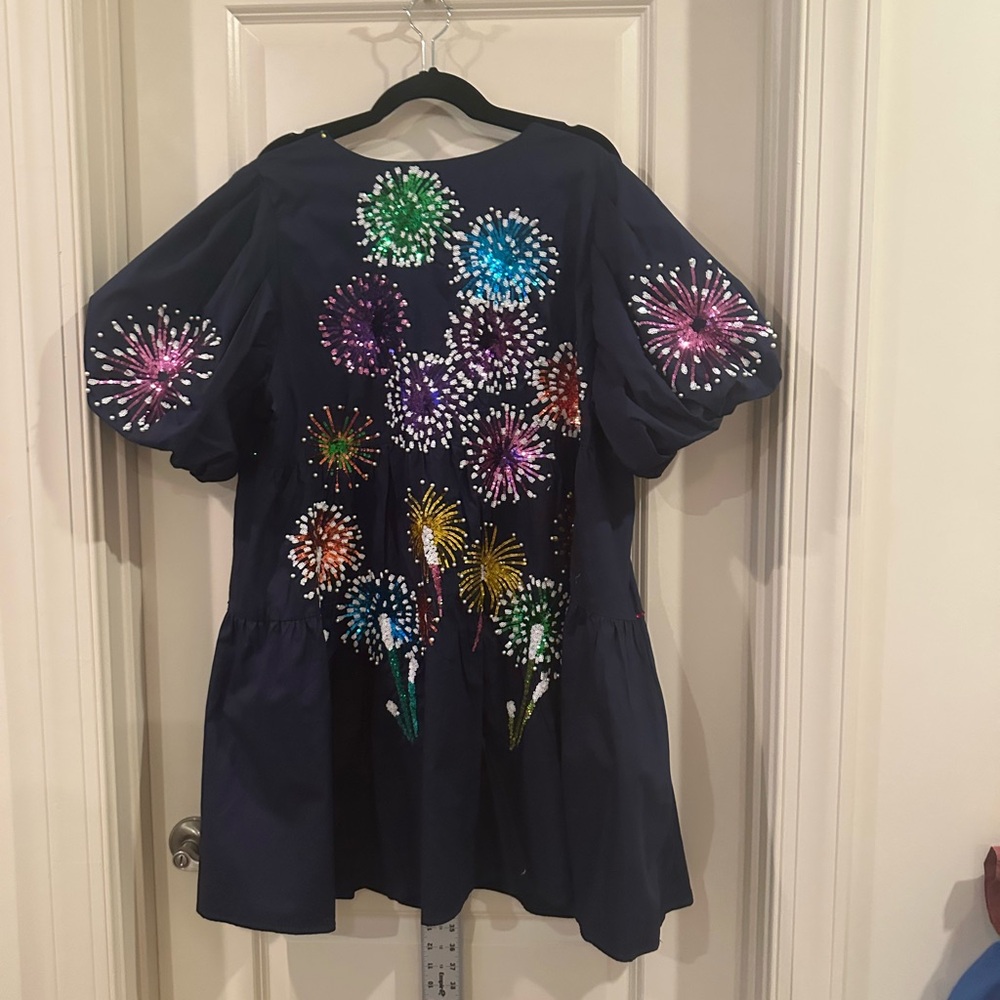 QUEEN OF SPARKLES Navy Celebration Mini Dress - Picture 3 of 10